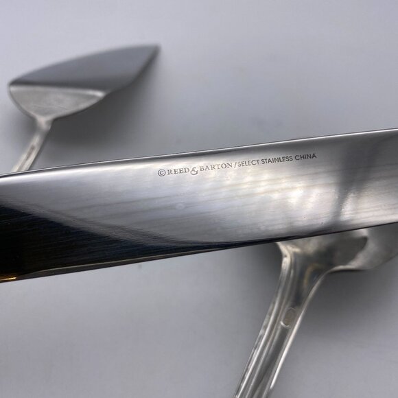 Reed & Barton Tarbor Flatware cake serving knife set salad fork stainless tarbou - Picture 9 of 9